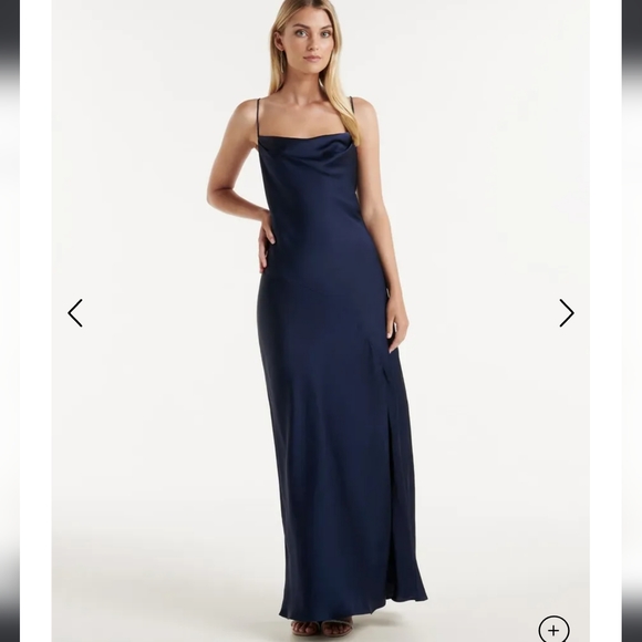 Forever New size 12 red satin maxi dress with full drape wide skirt - Picture 15 of 15